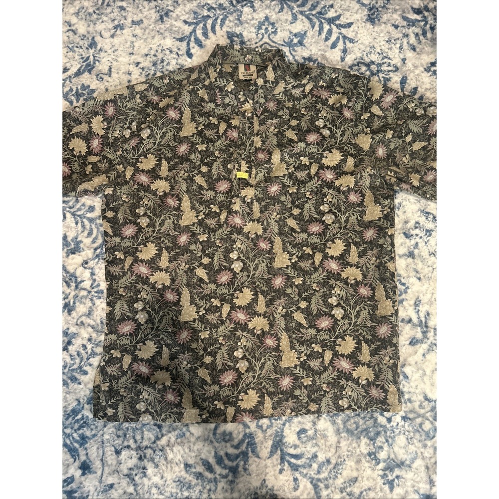 Tori Richard Shirt Mens Xl All Over Print Hawaiian Cotton Lawn Floral